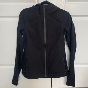 Hip length rain coat